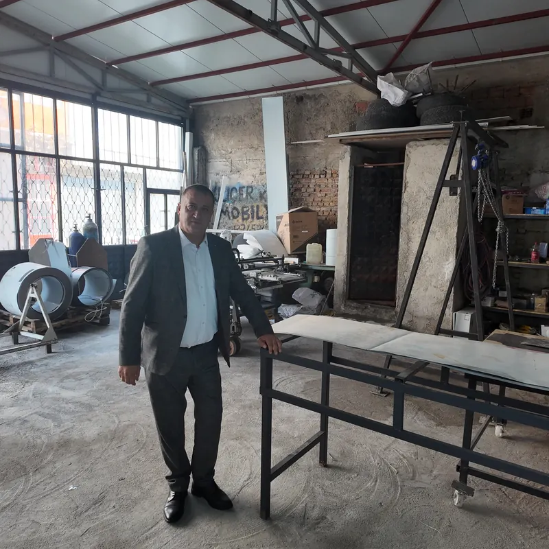 DNZ atölyesinde sac işleme ve üretim alanından bir kare